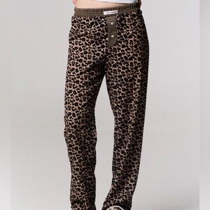 Hand over ex boyfriend leopard print pants size small.